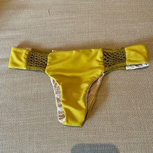 Mesh mustard yellow acacia bikini bottom